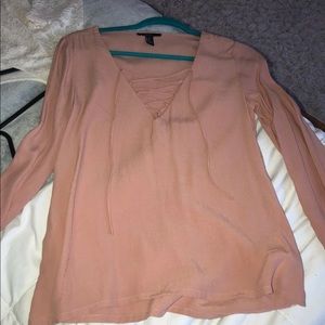 Long sleeve tie shirt